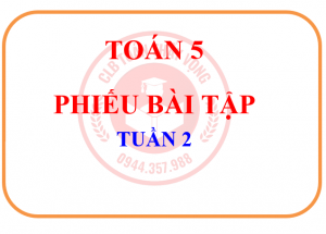 TOÁN 5-PHIẾU BÀI TẬP – TUẦN 2